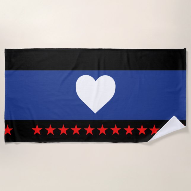Toalla De Playa Bandera de Orgullo de Pie (Anverso)