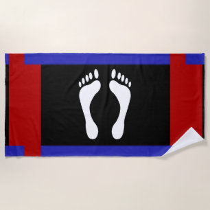 Toalla De Playa Bandera de Orgullo del Pie (Huella)