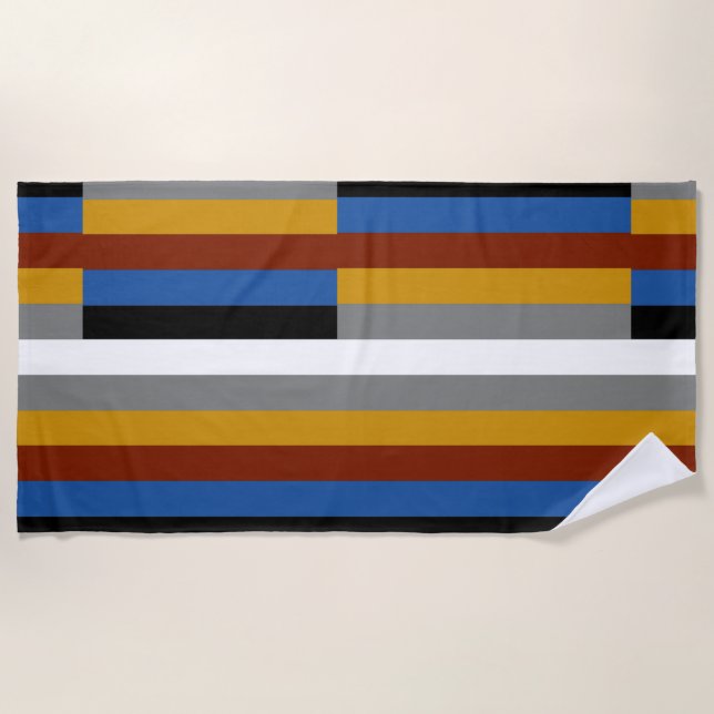 Toalla De Playa Bandera de Orgullo Friki (Anverso)