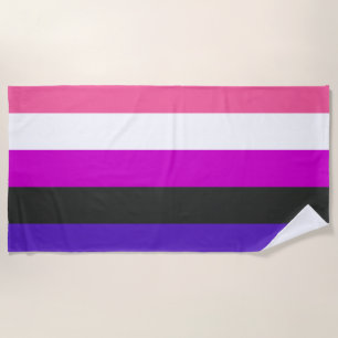Toalla De Playa Bandera de orgullo genderfluid