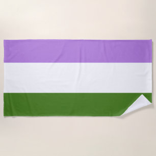Toalla De Playa Bandera de orgullo genderqueer