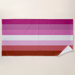 Toalla De Playa Bandera de Orgullo Lésbico (Origen)
