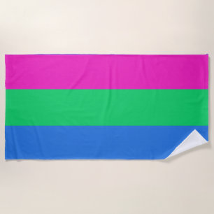 Toalla De Playa Bandera de orgullo polissexual
