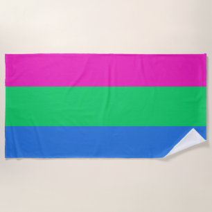 Toalla De Playa Bandera de orgullo polissexual