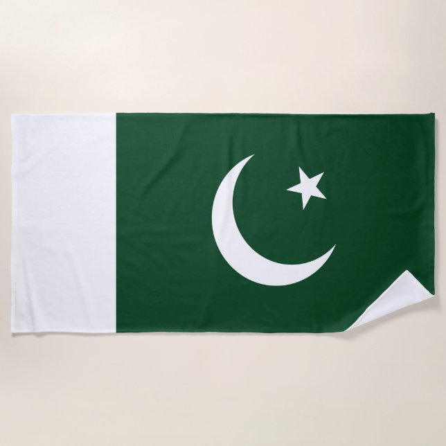 Toalla De Playa Bandera de Pakistán (Anverso)