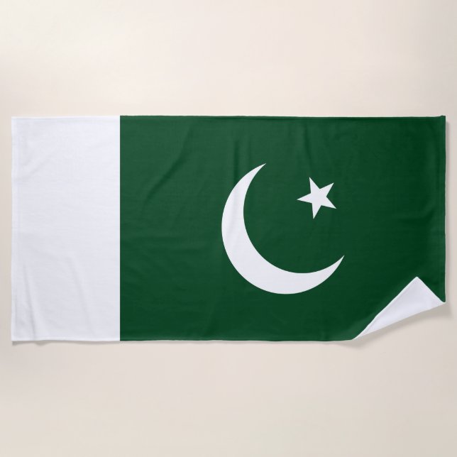 Toalla De Playa Bandera de Pakistán (Anverso)