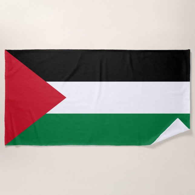 Toalla De Playa Bandera de Palestina (Anverso)
