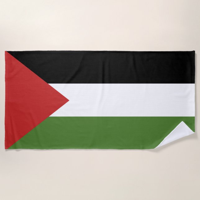 Toalla De Playa Bandera de Palestina (Anverso)