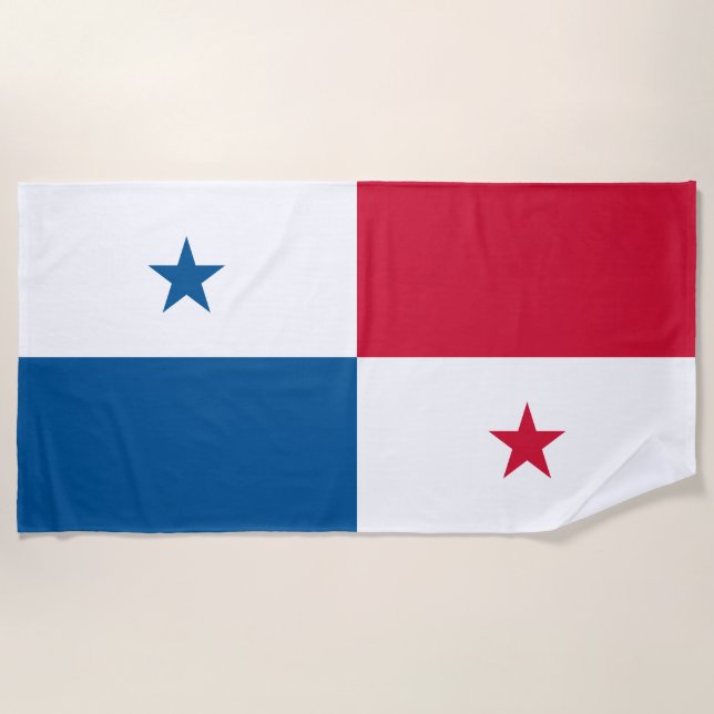 Toalla De Playa Bandera de Panamá (Anverso)