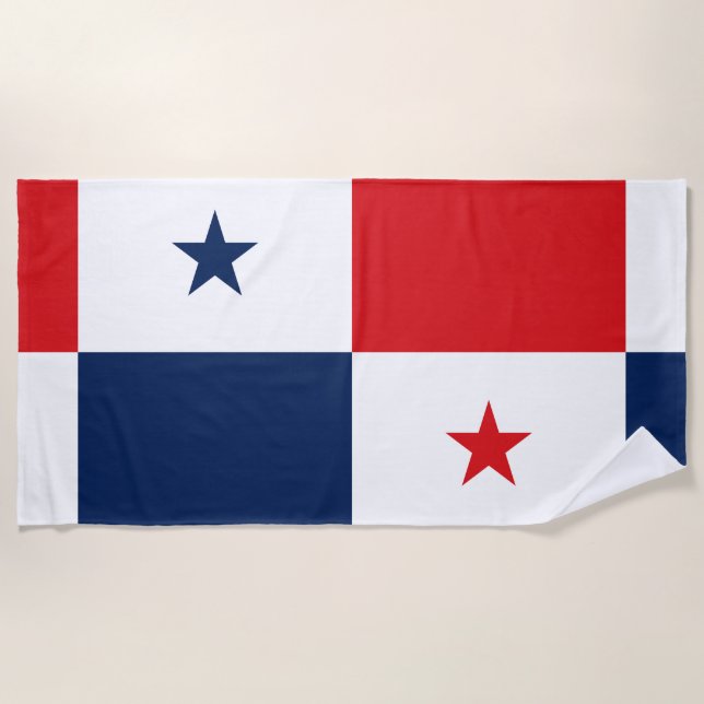 Toalla De Playa Bandera de Panamá (Anverso)