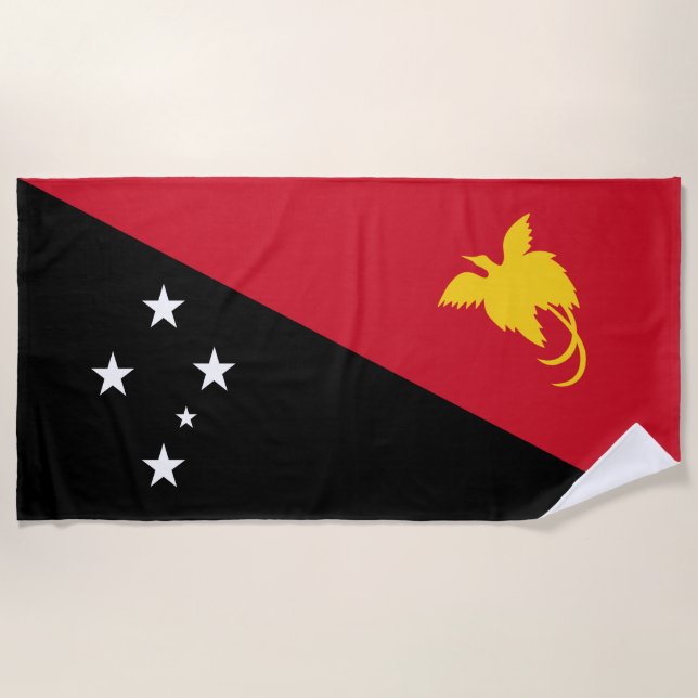 Toalla De Playa Bandera de Papúa Nueva Guinea (Anverso)