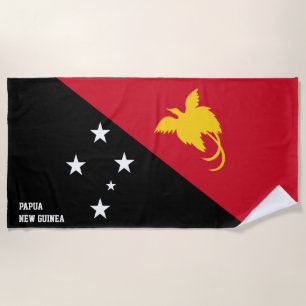 Toalla De Playa Bandera de Papúa Nueva Guinea espléndida patriótic
