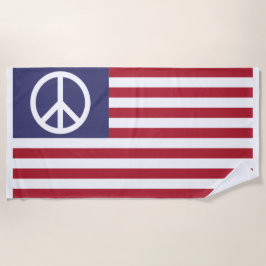 Toalla De Playa Bandera de Paz de Estados Unidos
