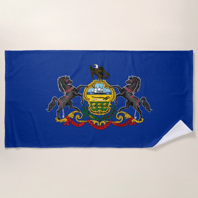 Toalla De Playa Bandera de Pensilvania (Anverso)