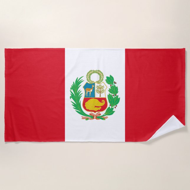 Toalla De Playa Bandera de Perú (Anverso)