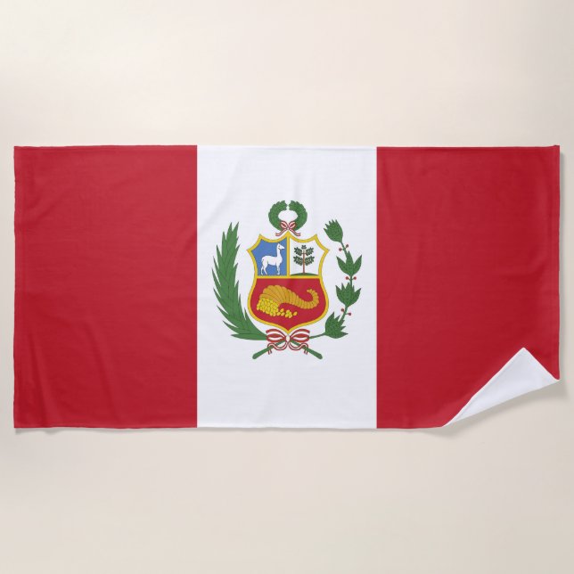 Toalla De Playa Bandera de Perú (Anverso)