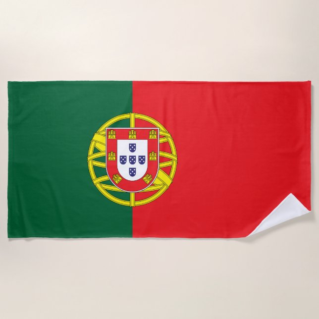 Toalla De Playa Bandera de Portugal (Anverso)