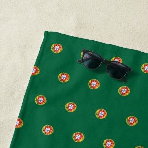 Toalla De Playa Bandera de Portugal patrón punteado
