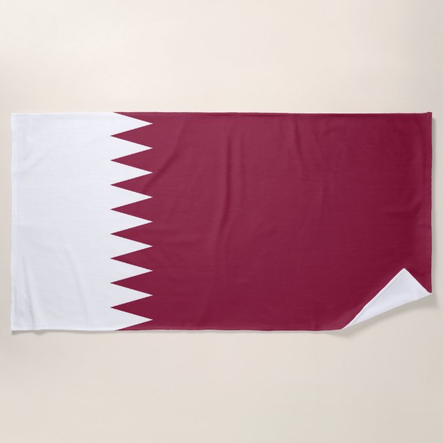 Toalla De Playa Bandera de Qatar (Anverso)