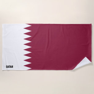 Toalla De Playa Bandera de Qatar espléndida patriótica