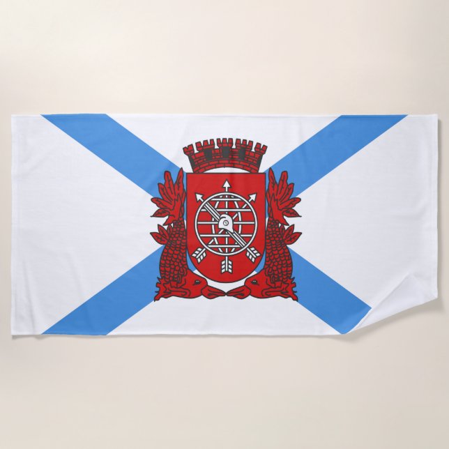 Toalla De Playa Bandera de Río de Janeiro (Brasil) (Anverso)