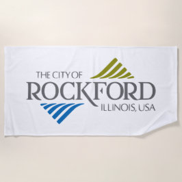 Toalla De Playa Bandera de Rockford (Illinois)