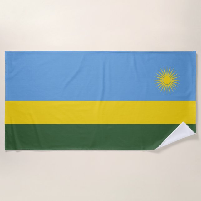 Toalla De Playa Bandera de Ruanda (Anverso)
