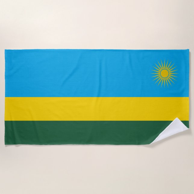 Toalla De Playa Bandera de Ruanda (Anverso)