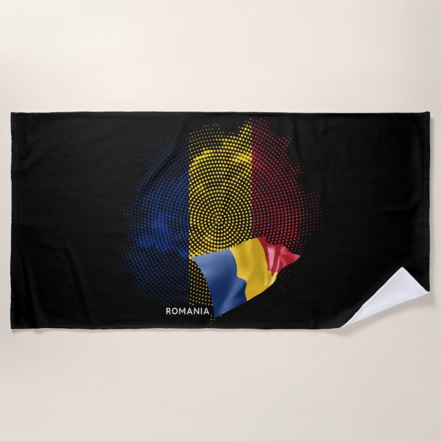 Toalla De Playa bandera de Rumania (Anverso)