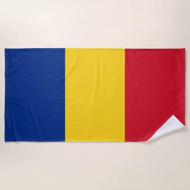 Toalla De Playa Bandera de Rumania (Anverso)