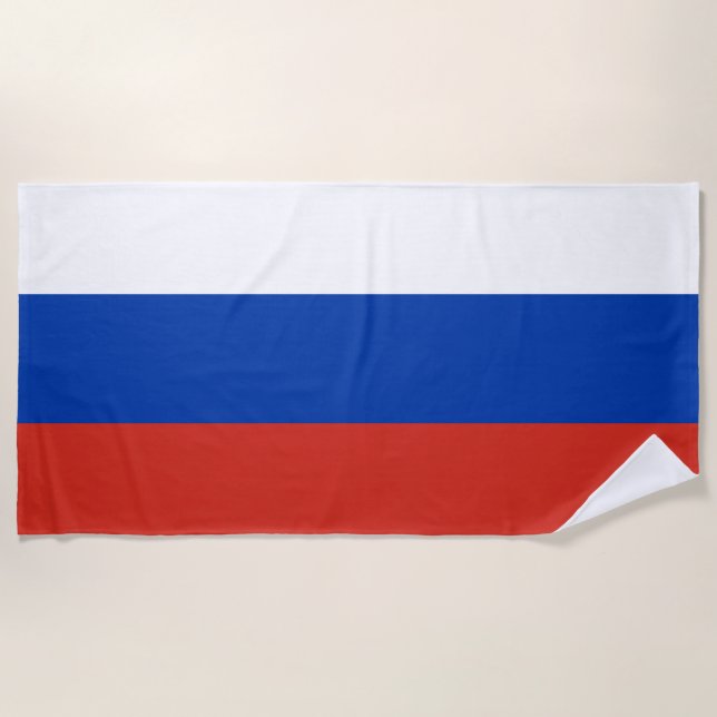 Toalla De Playa Bandera de Rusia (Anverso)