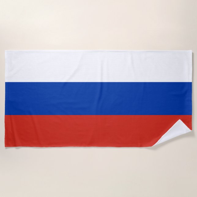 Toalla De Playa Bandera de Rusia (Anverso)