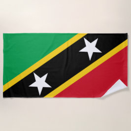 Toalla De Playa Bandera de Saint Kitts y Nevis (Caribe)