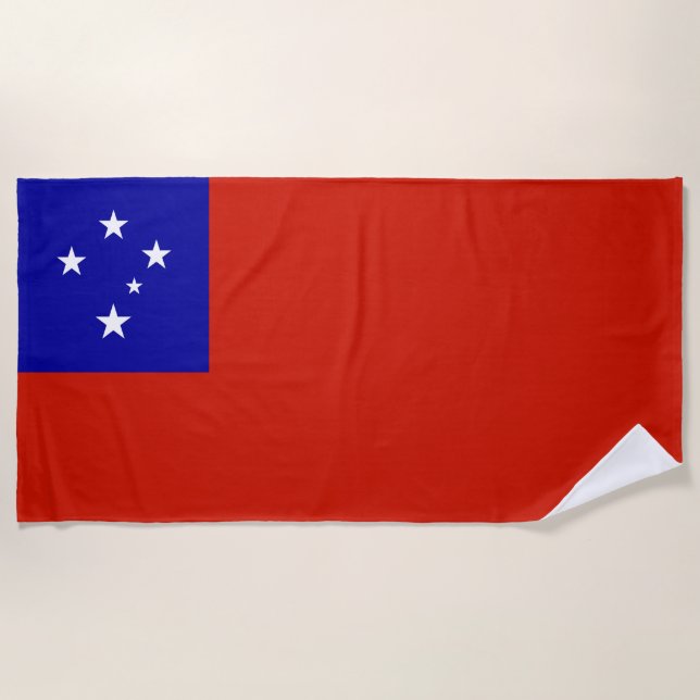Toalla De Playa Bandera de Samoa (Anverso)