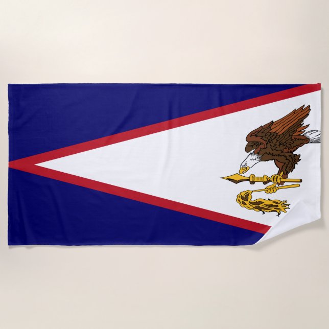 Toalla De Playa Bandera de Samoa Americana (Anverso)