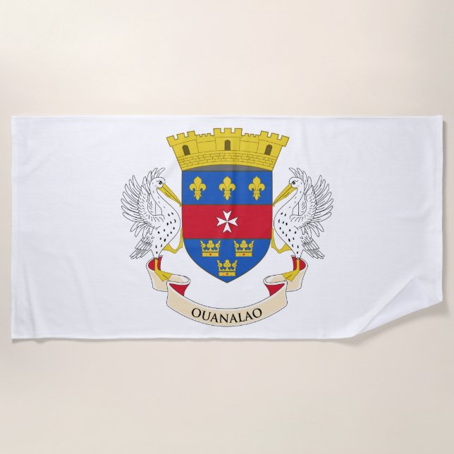 Toalla De Playa Bandera de San Bartolomé (Anverso)