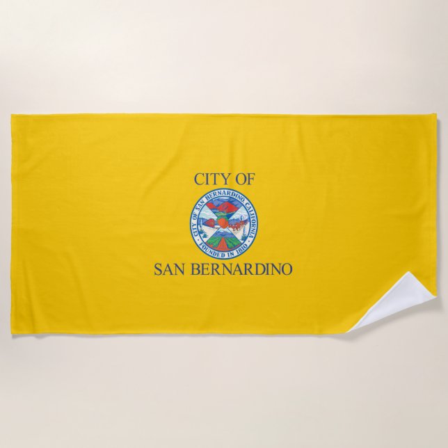 Toalla De Playa Bandera de San Bernardino (California) (Anverso)