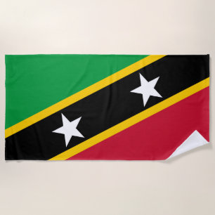Toalla De Playa Bandera de San Cristóbal y Nieves