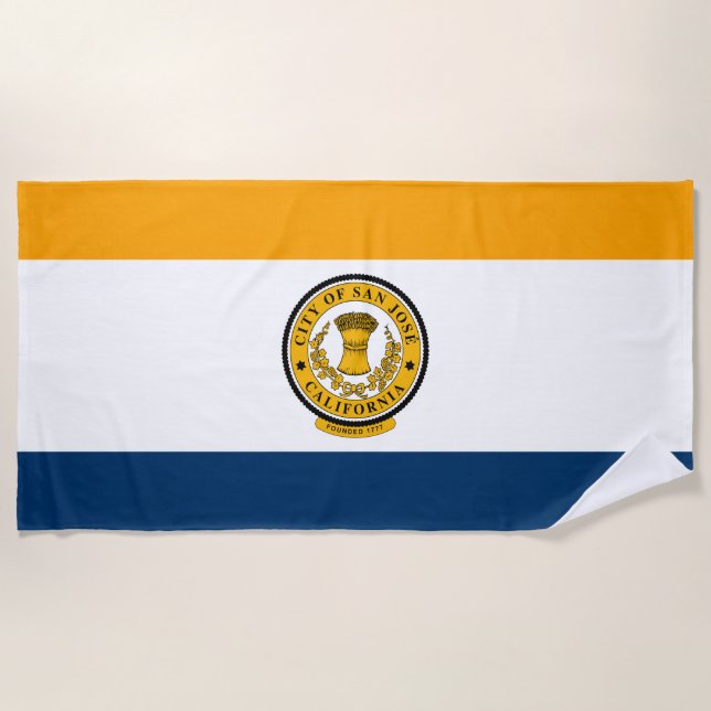 Toalla De Playa Bandera de San José (California) (Anverso)