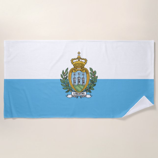 Toalla De Playa Bandera de San Marino (Anverso)
