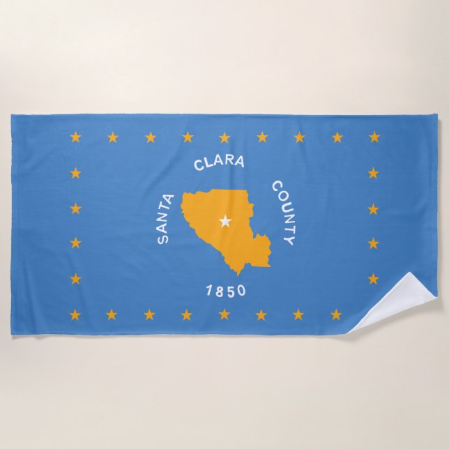 Toalla De Playa Bandera de Santa Clara (condado de Estados Unidos, (Anverso)