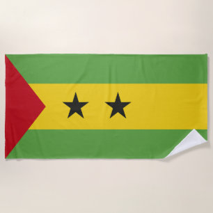 Toalla De Playa Bandera de Santo Tomé y Príncipe