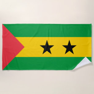 Toalla De Playa Bandera de Santo Tomé y Príncipe