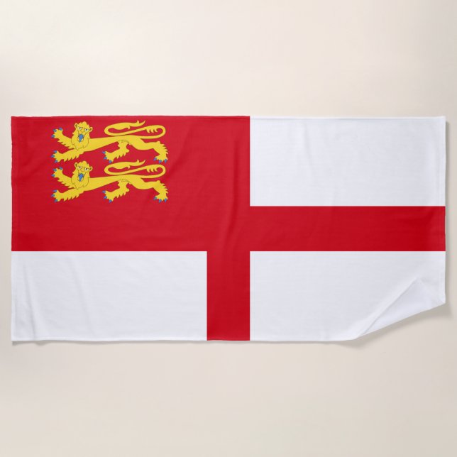 Toalla De Playa Bandera de Sark (Anverso)