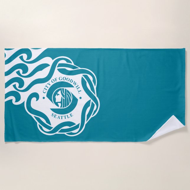 Toalla De Playa Bandera de Seattle (Washington) (Anverso)