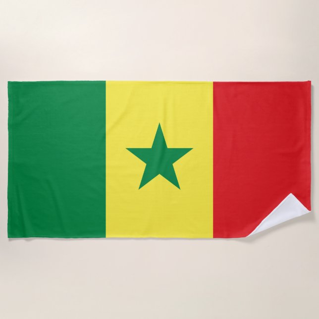 Toalla De Playa Bandera de Senegal (Anverso)