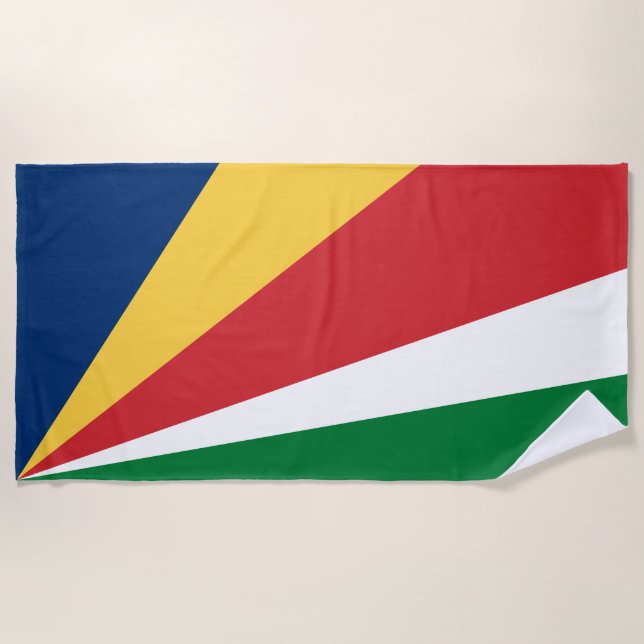 Toalla De Playa Bandera de Seychelles (Anverso)