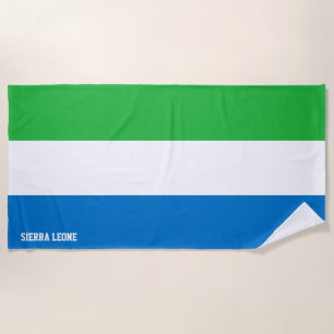 Toalla De Playa Bandera de Sierra Leona espléndida Patriótica