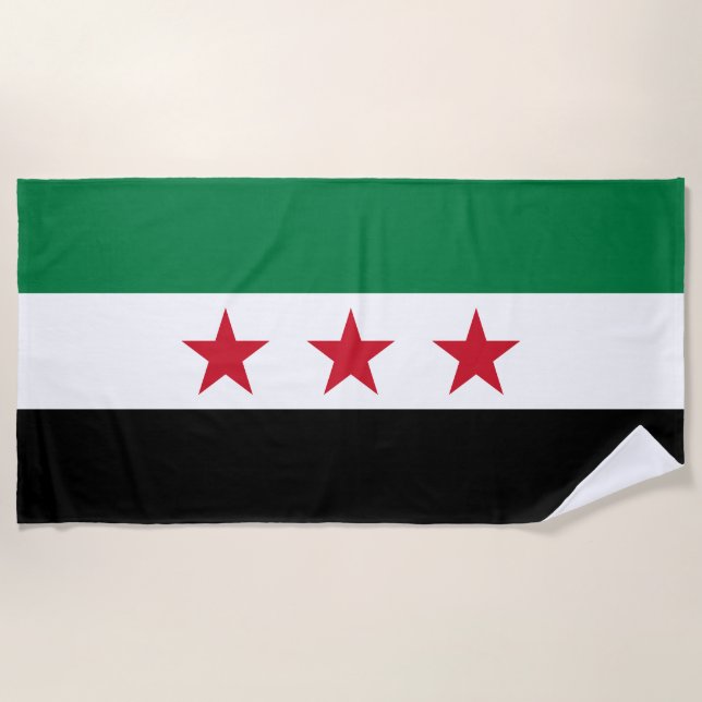 Toalla De Playa Bandera de Siria (Anverso)