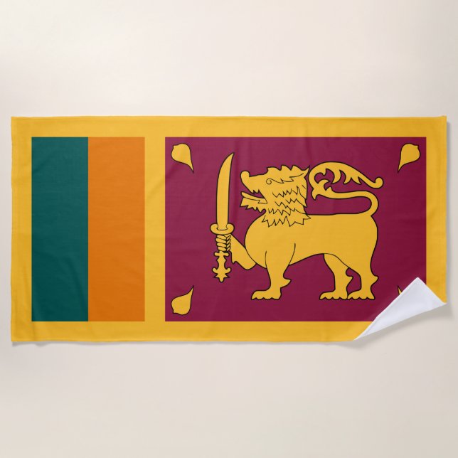 Toalla De Playa Bandera de Sri Lanka (Anverso)